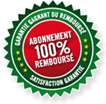 Garantie satisfait Logo de garantie remboursement pronostics PMU
